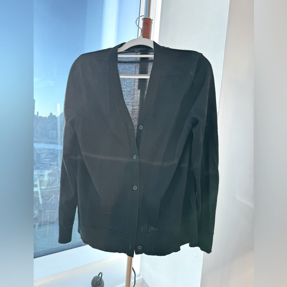 COS black wool cardigan